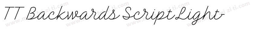 TT Backwards Script Light字体转换